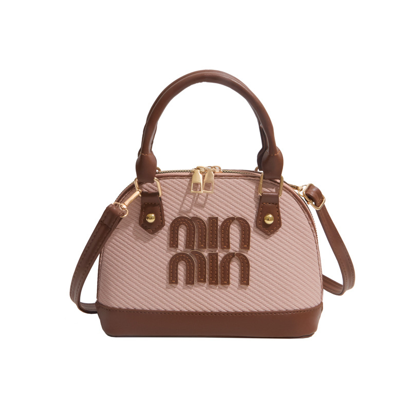 Ženska crossbody torba preko ramena u obliku školjke, teksturirana PU koža, svakodnevna elegantna torba