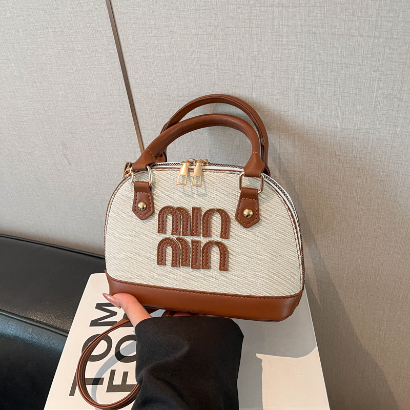 Ženska crossbody torba preko ramena u obliku školjke, teksturirana PU koža, svakodnevna elegantna torba