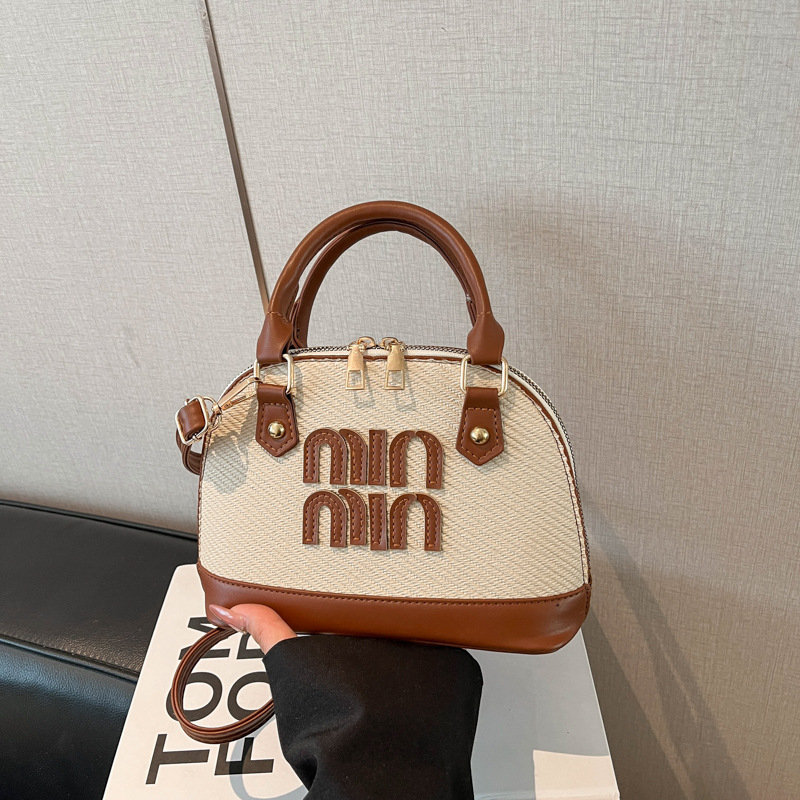 Ženska crossbody torba preko ramena u obliku školjke, teksturirana PU koža, svakodnevna elegantna torba