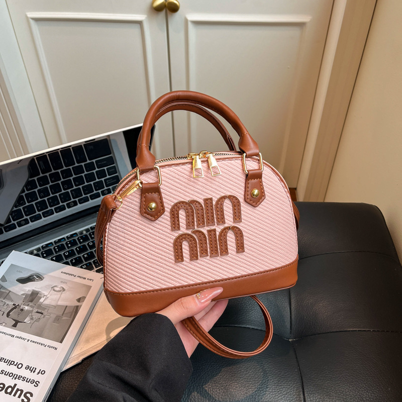Ženska crossbody torba preko ramena u obliku školjke, teksturirana PU koža, svakodnevna elegantna torba
