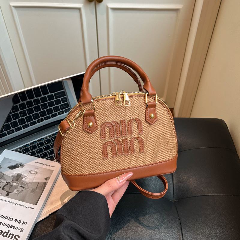 Ženska crossbody torba preko ramena u obliku školjke, teksturirana PU koža, svakodnevna elegantna torba