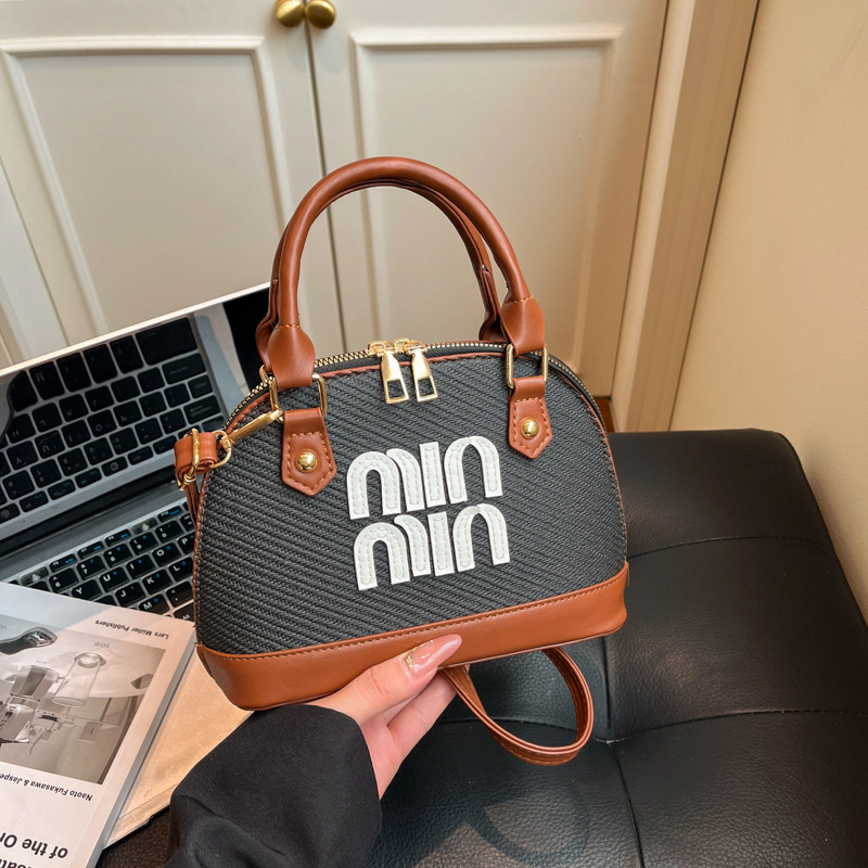 Ženska crossbody torba preko ramena u obliku školjke, teksturirana PU koža, svakodnevna elegantna torba