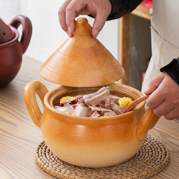 Oală ceramică pentru ghiveci, model nou, rezistentă la temperaturi ridicate, potrivită pentru flacără deschisă, capacitate mare, utilizare casnică, pentru gătit carne și supă, nu se crapă la încălzire