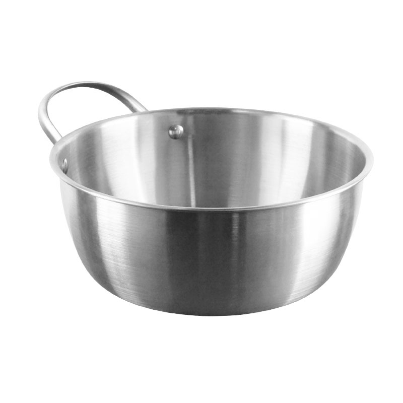 Oală pentru ramen din oțel inoxidabil, în stil coreean, cu mâner, model nou îngroșat, compatibilă cu inducția