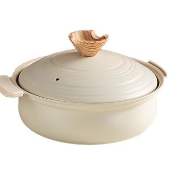 Oală de supă roz cu două mâneri, pentru masă, compatibilă cu plita pe gaz și inducție, ideală pentru supe, hot pot și tocănițe