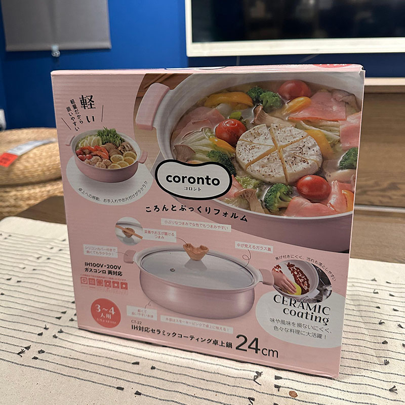 Oală de supă roz cu două mâneri, pentru masă, compatibilă cu plita pe gaz și inducție, ideală pentru supe, hot pot și tocănițe
