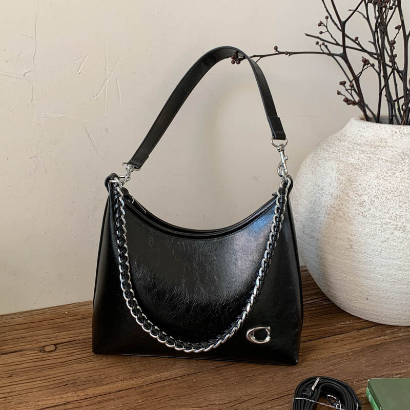 Ženska bucket torba, casual tekstura PU kože, s jednom naramenicom za rame ili crossbody, jesen-zima 2025