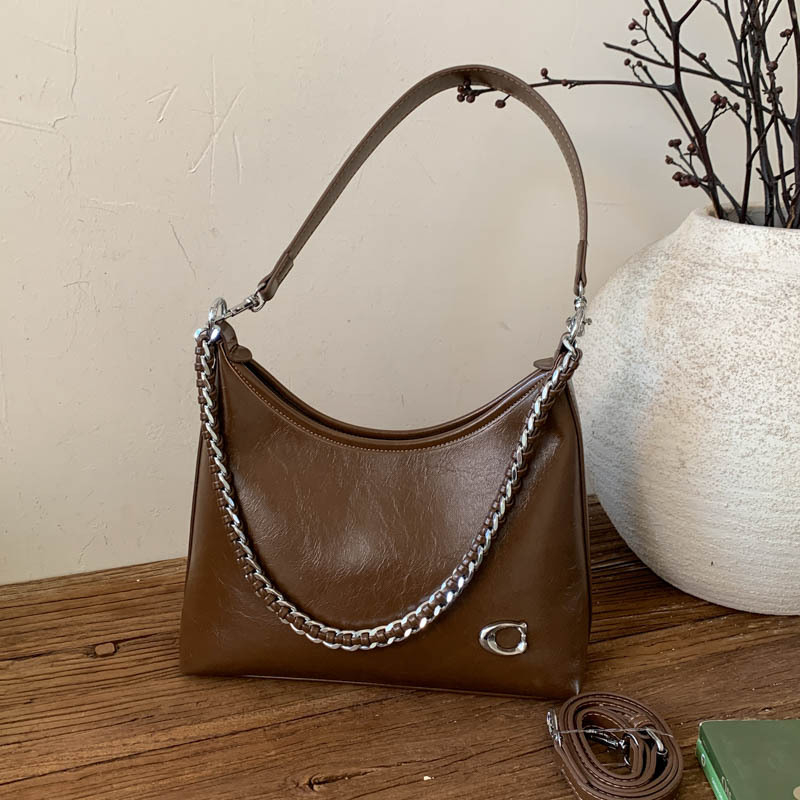 Ženska bucket torba, casual tekstura PU kože, s jednom naramenicom za rame ili crossbody, jesen-zima 2025
