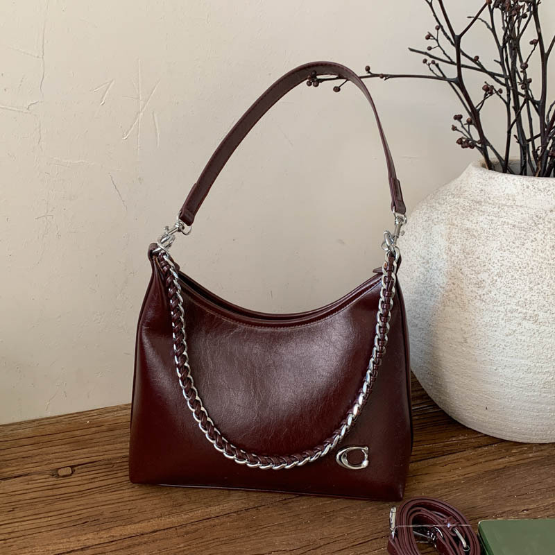 Ženska bucket torba, casual tekstura PU kože, s jednom naramenicom za rame ili crossbody, jesen-zima 2025