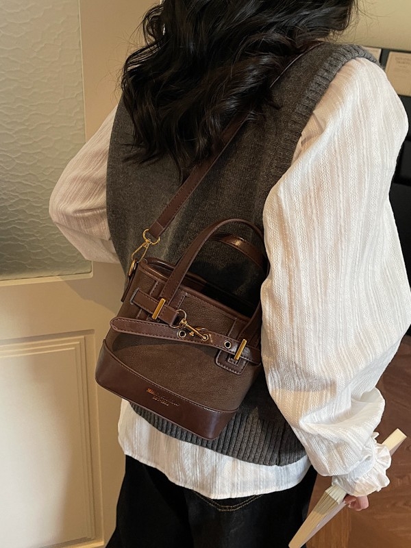Ženska retro bucket bag 2026 — za rame, crossbody i ručno nošenje, svakodnevni stil