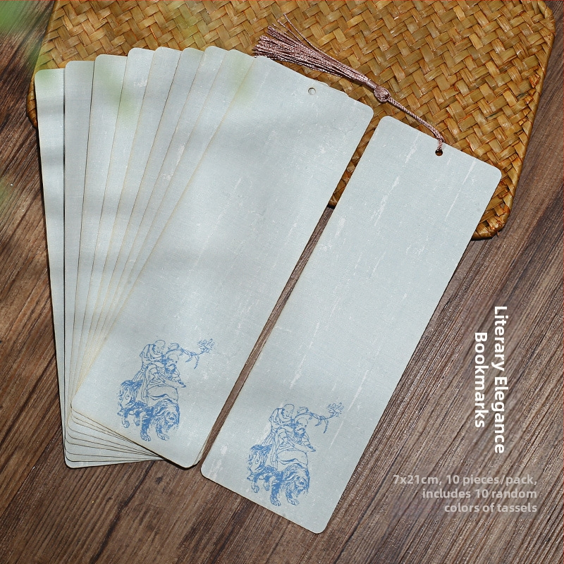 Záložka z ryžového papiera v starovekom štýle, DIY ručne písaná, s strapcom, kartónový papier pre kaligrafiu