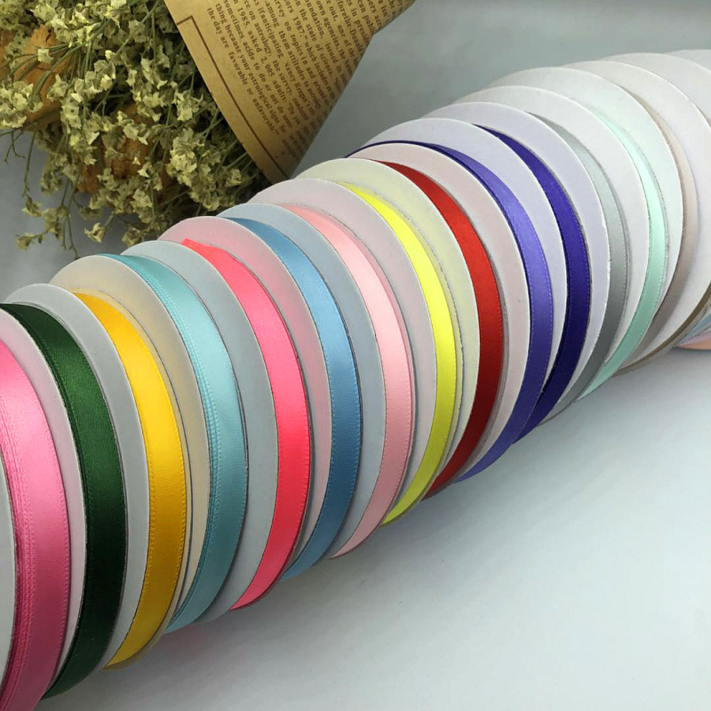 1 cm široka poliester satin trakica za bukete, pakiranje darova, DIY dodaci za kosu i ukrasi od cvijeća