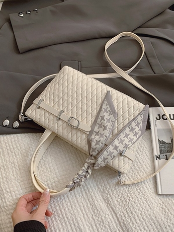 2026 nova nišna torba sa svilnim šalom, jednostavna retro tkana crossbody torba, lagan luksuzni stil ženske torbe preko ramena