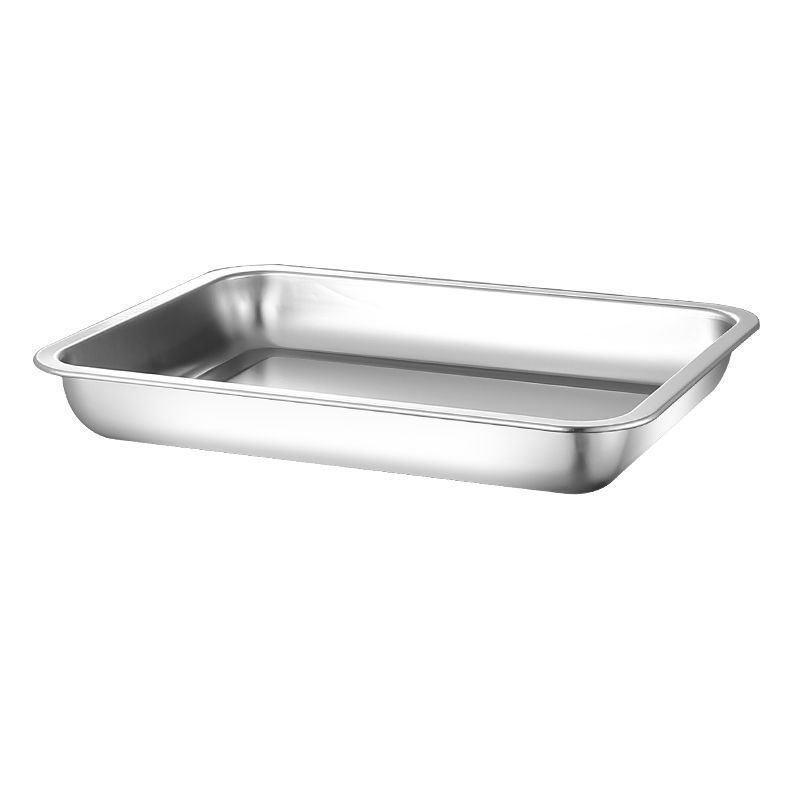 Chuangfa Farfurie pătrată din oțel inoxidabil pentru aburi, grosime extra, 24 cm