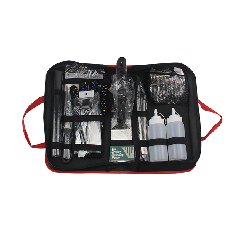 Set de unelte pentru grătar din oțel inoxidabil pentru exterior – spatul pentru grătar, lopată pentru grătar, cuțit, clemă, pensulă, furculiță, mănuși și plasă