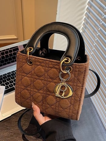 Niche dizajnerska ženska mini torbica s prešivanim uzorkom, preko ramena/crossbody, inspirirana Dianom