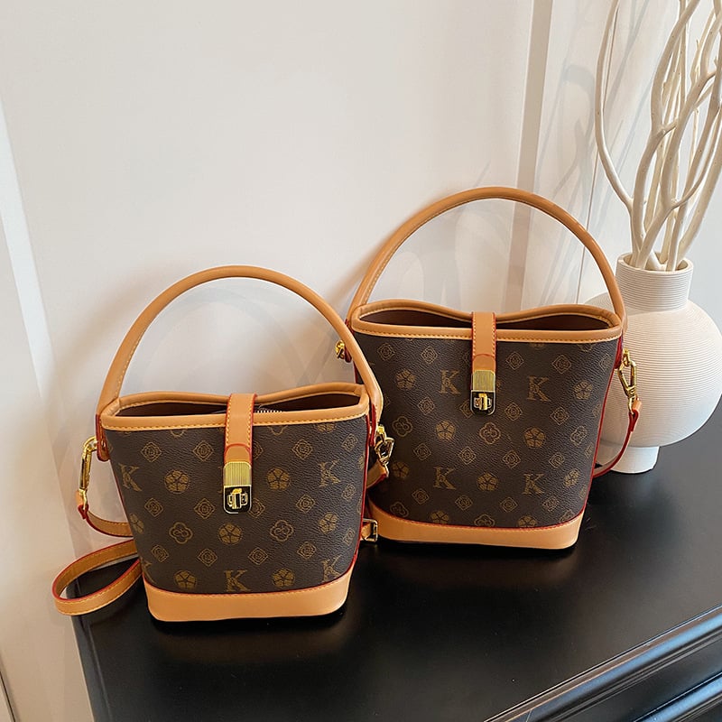 Ženska torba tip košara s velikim kapacitetom, proljeće 2026, vintage stil, lagani luksuz, crossbody/torba preko ramena