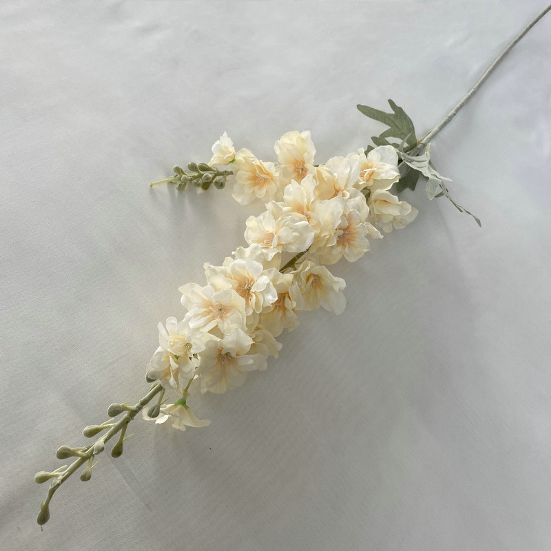 Flori artificiale în nuanță șampanie – șir de flori pentru aleea nunții în stil european, decor pentru casă și ședințe foto (din mătase și plastic)