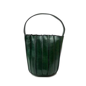 Ženska crossbody torbica od prave kože, jednostavan bucket stil, od prve sloje kravlje kože s biljnim premazom.