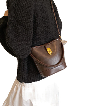 Ženska bucket torba, retro minimalistički stil, crossbody torba za svakodnevnu upotrebu, proljeće 2026