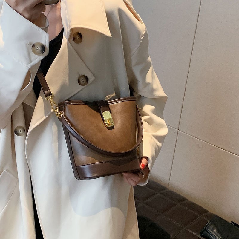 Ženska bucket torba, retro minimalistički stil, crossbody torba za svakodnevnu upotrebu, proljeće 2026