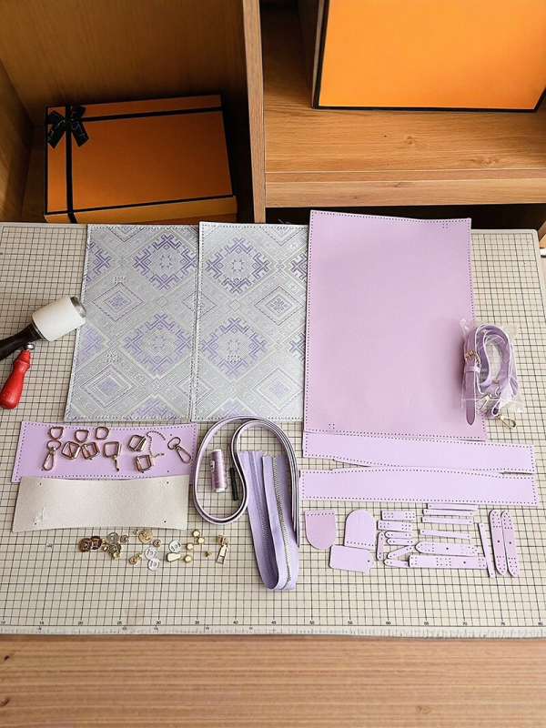 DIY paket materijala za žensku bucket torbicu u kineskom stilu – moda 2026, preko ramena
