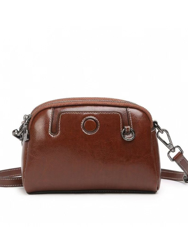Ženska torbica od prave kože s pretincem za novac i džepom za telefon, Mahjong stil, koža prve klase, mini crossbody torba, 2025
