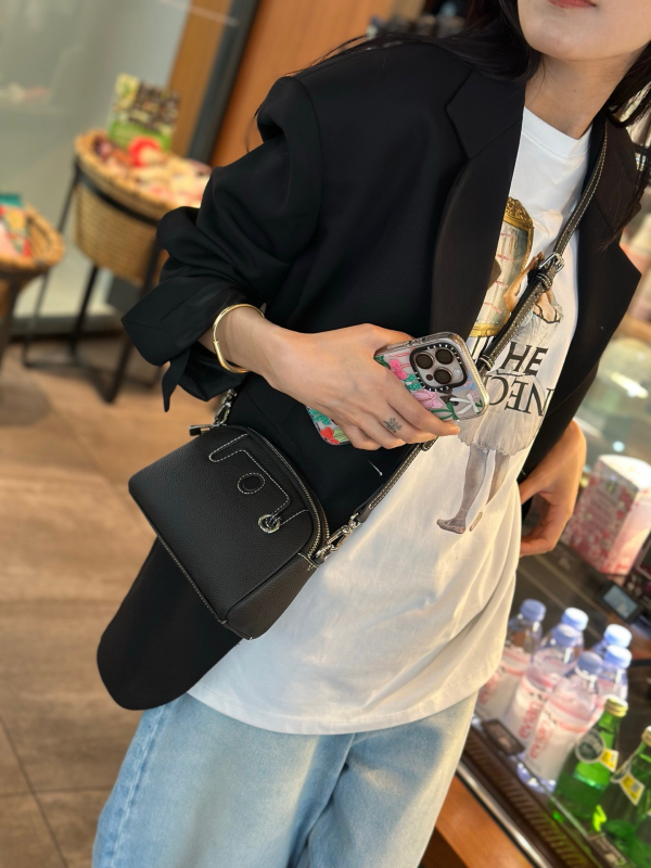 Ženska torbica od prave kože s pretincem za novac i džepom za telefon, Mahjong stil, koža prve klase, mini crossbody torba, 2025