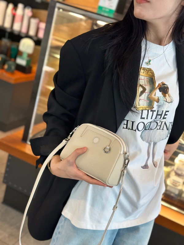 Ženska torbica od prave kože s pretincem za novac i džepom za telefon, Mahjong stil, koža prve klase, mini crossbody torba, 2025