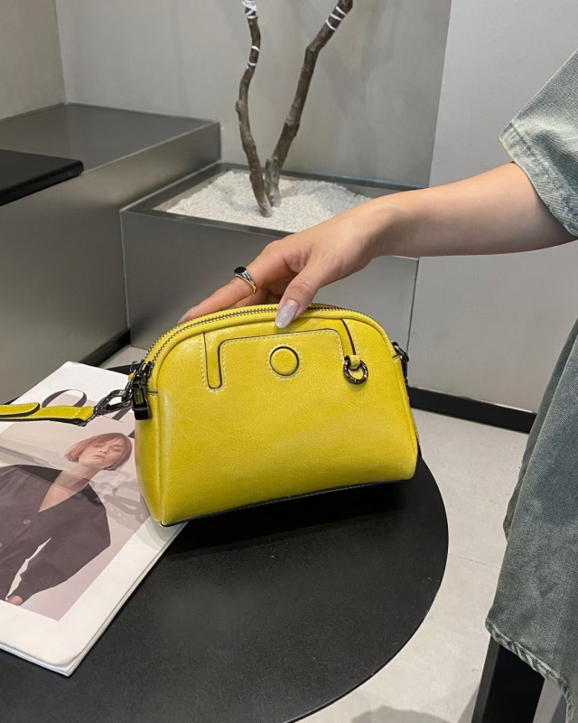 Ženska torbica od prave kože s pretincem za novac i džepom za telefon, Mahjong stil, koža prve klase, mini crossbody torba, 2025
