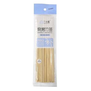 Sanxiaoya 2029 Bețișoare din bambus pentru grătar, 30 cm, 45 buc., de unică folosință, pentru frigărui din miel și pentru hot pot