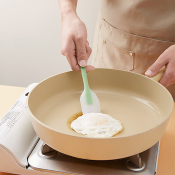 Set din siliconă, 2 piese: pensulă și spatulă, pentru contact cu alimentele, 21 cm, pentru coacere și grătar