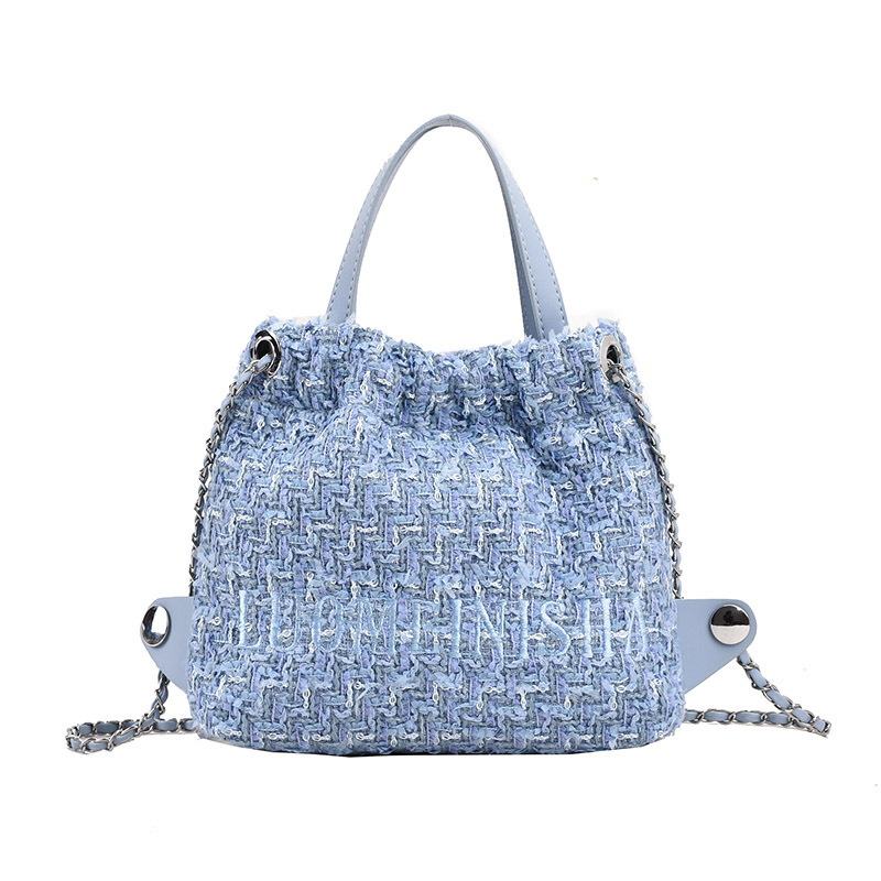 Ženska PU bucket torbica velikog kapaciteta, model 2024, svakodnevna upotreba, crossbody s lancem