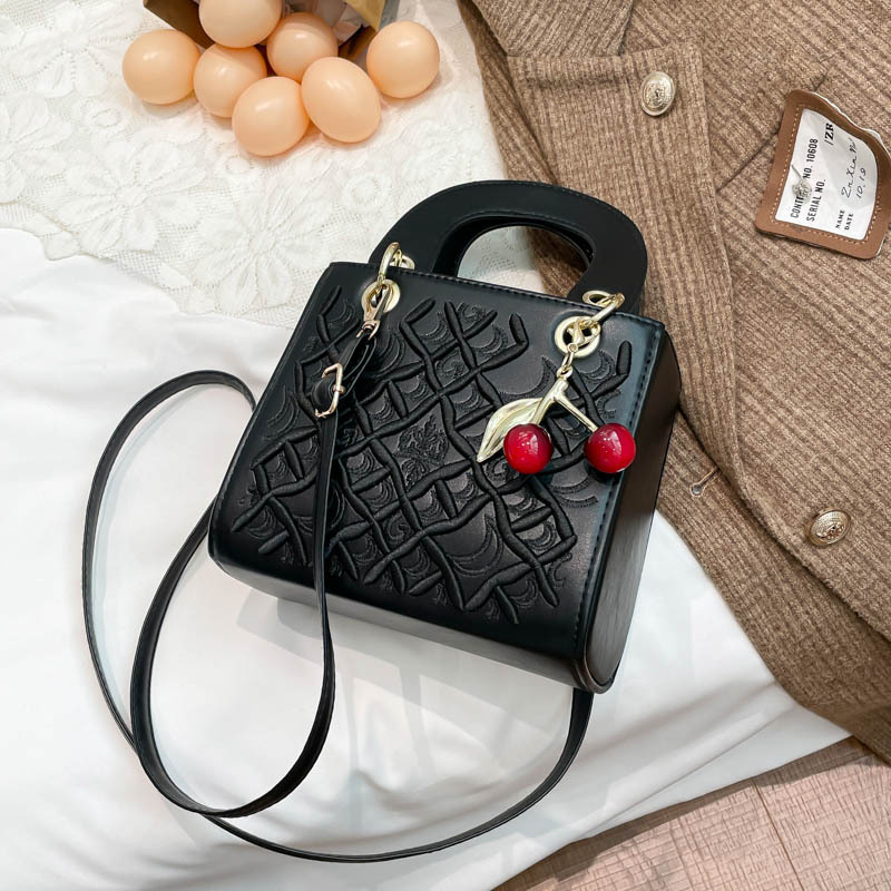 Crvena visoko kvalitetna šivana torbica, stil Diane, ženska torba preko ramena i crossbody