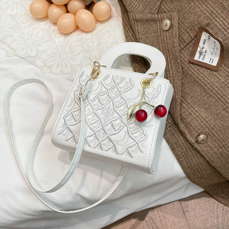 Crvena visoko kvalitetna šivana torbica, stil Diane, ženska torba preko ramena i crossbody