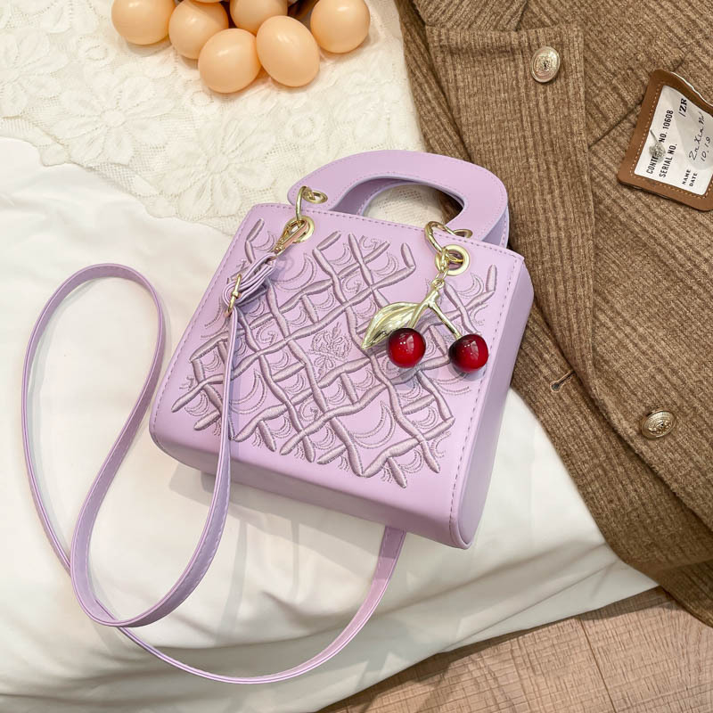 Crvena visoko kvalitetna šivana torbica, stil Diane, ženska torba preko ramena i crossbody