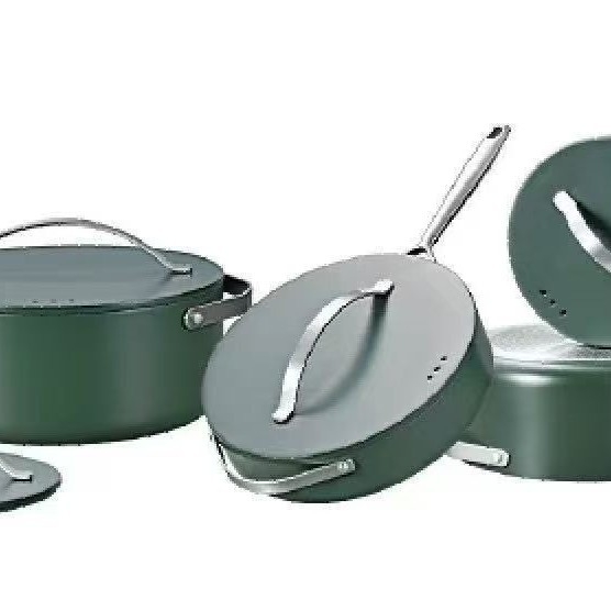 RongFa set de 4 vase de gătit din aluminiu, oală de supă, antiaderent, stil minimalist modern