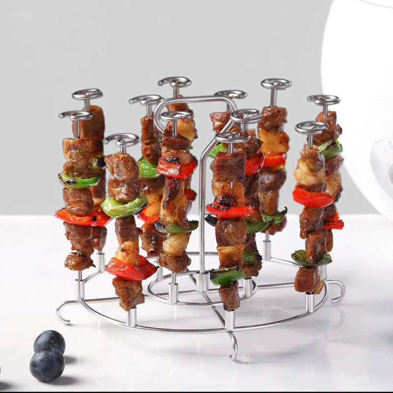 Accesorii pentru grill vertical pentru friteuză cu aer — ace multiple pentru frigărui la grătar