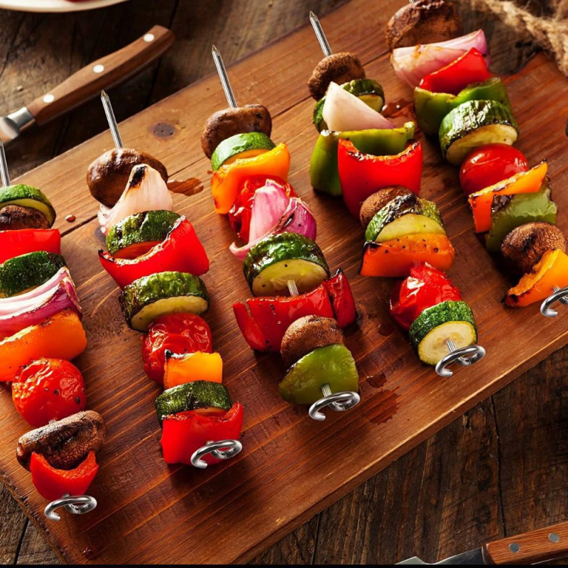 Accesorii pentru grill vertical pentru friteuză cu aer — ace multiple pentru frigărui la grătar