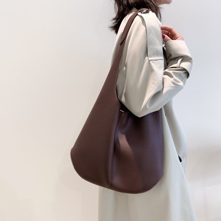Vintage jednobojna PU tote torba, velika kapaciteta, za rame