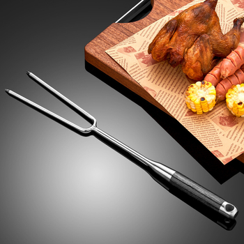 Hong Junda Furculă de grătar din oțel inoxidabil 304 pentru exterior – furculiță pentru fripturi, pui întreg și carne la grătar, unealtă pentru grătar
