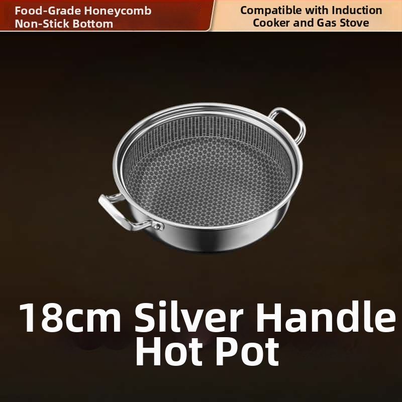 Oală pentru hot pot din oțel inoxidabil 316, mâner auriu, universală pentru supe, oală specială pentru hot pot, oală multifuncțională pentru utilizare casnică