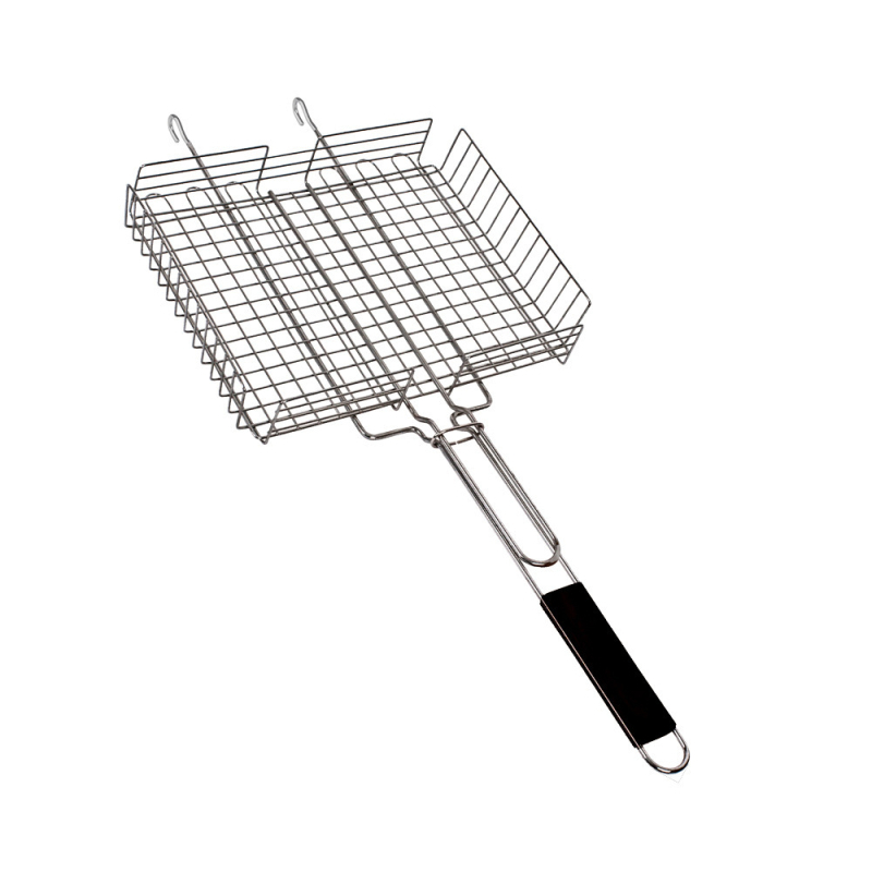 Clip portabil pentru grătar din oțel inoxidabil 430, electroplatinat, pentru pește, legume și burgeri