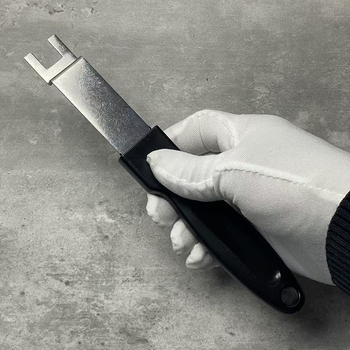 Unealtă din oțel inoxidabil pentru grătar: ridicător de farfurii, deschizător de sticle, furculiță pentru grătar și unealtă de desfăcare pentru grătare cu cărbune în aer liber