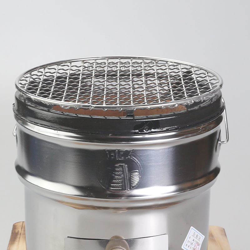 Grilă rotundă din oțel inoxidabil, diametru 20/22 cm, plasă groasă pentru grătar, pentru cărbune și lemn, plasă pentru infuzarea ceaiului