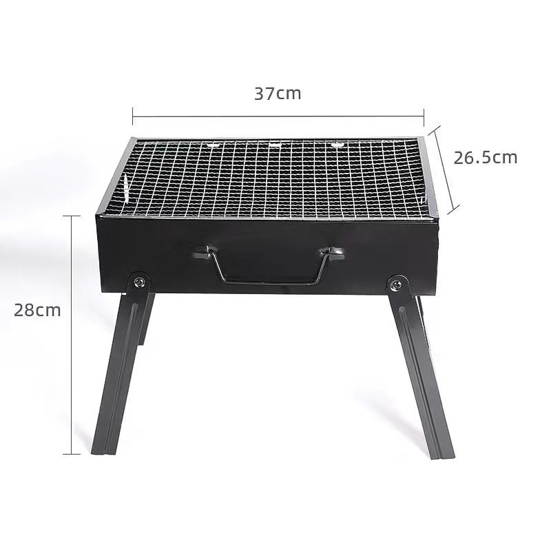 Grill BBQ portabil pentru exterior, din oțel inoxidabil ultra-gros, set complet de unelte pentru familie și sârmă din oțel inoxidabil
