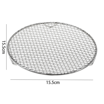 Grătar circular din oțel inoxidabil, cu picioare, pentru grătar cu cărbune, accesoriu pentru ceai