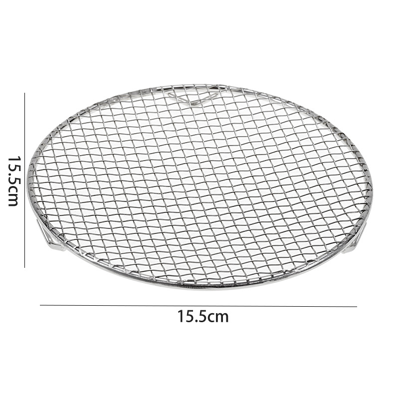 Grătar circular din oțel inoxidabil, cu picioare, pentru grătar cu cărbune, accesoriu pentru ceai