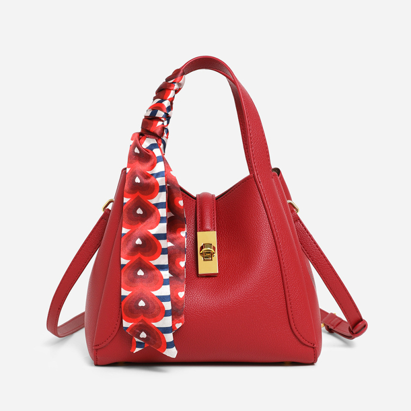 Torba od prave kože s krilnim dizajnom, stil košare za povrće, srednje veličine, za žene, na rame ili crossbody