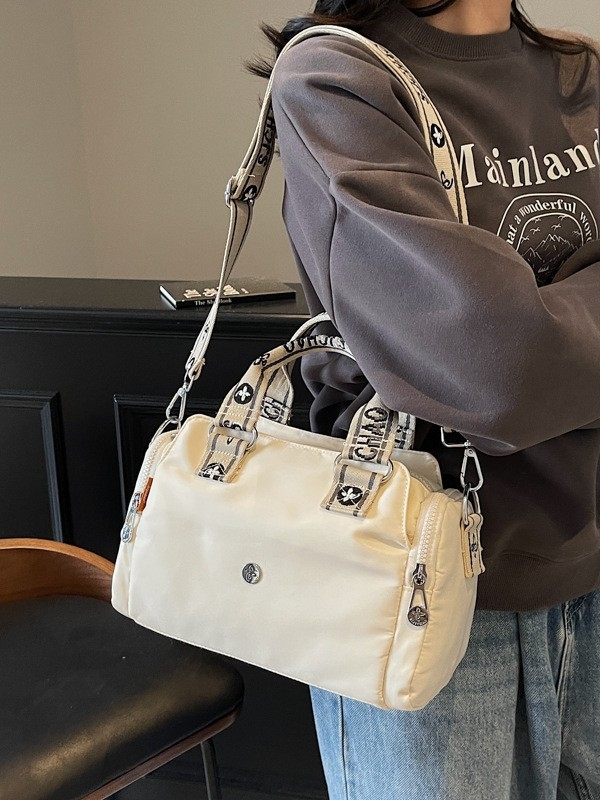 Ženska torba od najlona s više džepova, vodootporna, dizajn blok boja, svakodnevna crossbody torba 2025